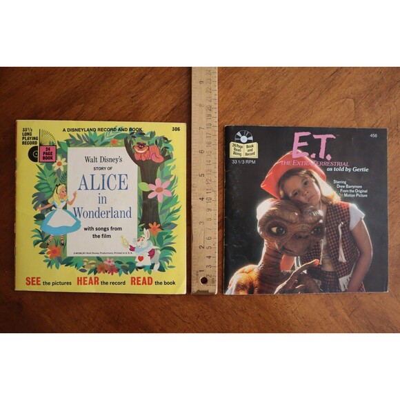 E.T. The Extra-Terrestrial + Alice in Wonderland SEE HEAR & READ Book & Record - Picture 2 of 12